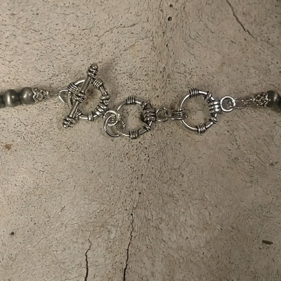 Squash Blossom Turquoise Necklace Natural Stones - Picture 2 of 4